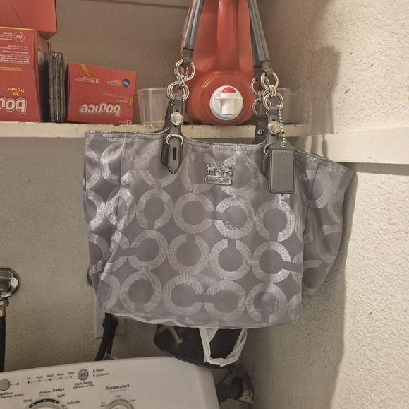 Coach Gray Signature Tote Bag - Picture 1 of 5